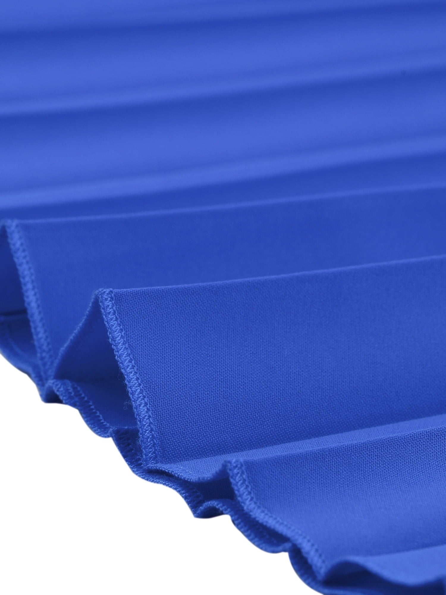 DARING DIVA Women's V Neck Sleeveless Button Pleated Midi Dresses S Royal Blue