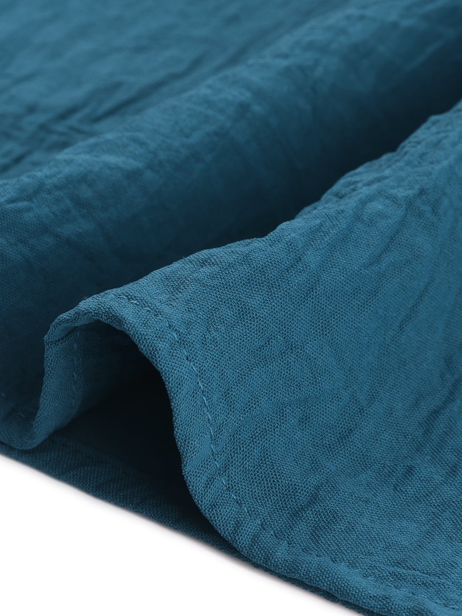 DARING DIVA Frilled Crewneck Long Sleeve Midi Fall Dress L Peacock Blue