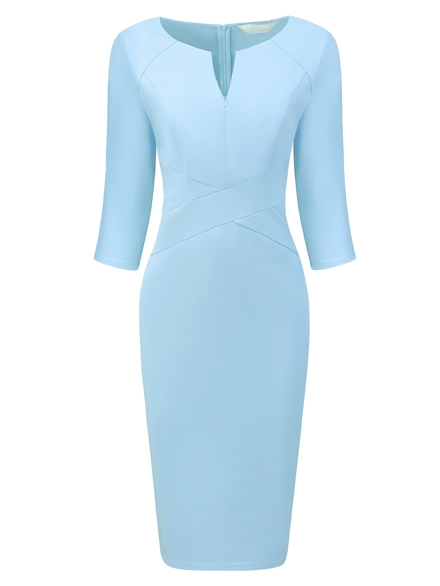 DARING DIVA Sheath Dress Zipper Neck Work Pencil Dresses XL Royal Blue