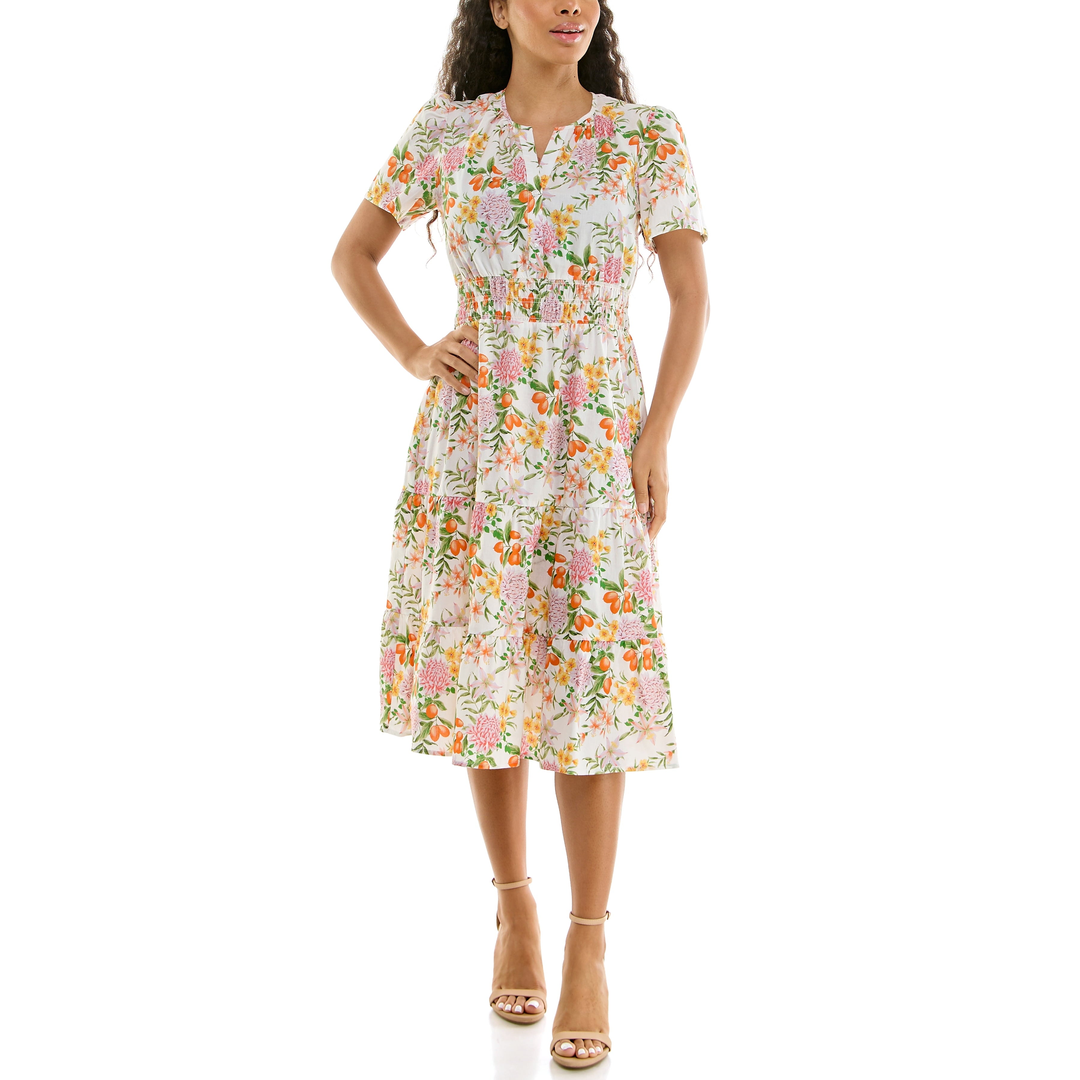 Nanette Lepore Women's Split Neck Tiered Maxi Dress, Sizes XS-XXXL