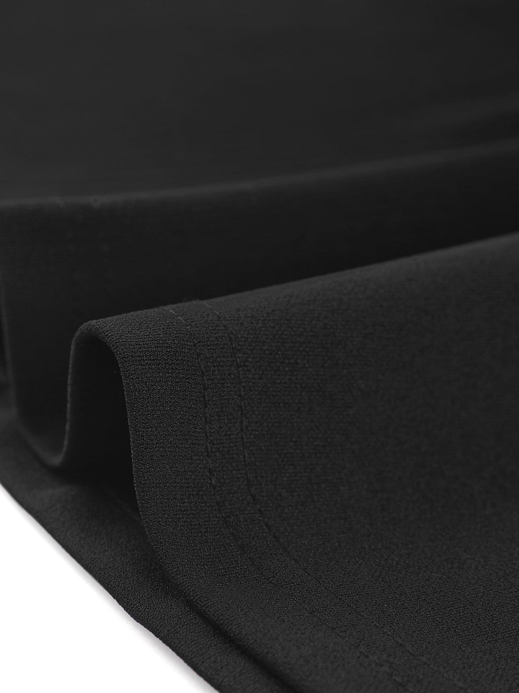 DARING DIVA Contrast Tie Neck Long Sleeve Elegant A-Line Dress XL Black