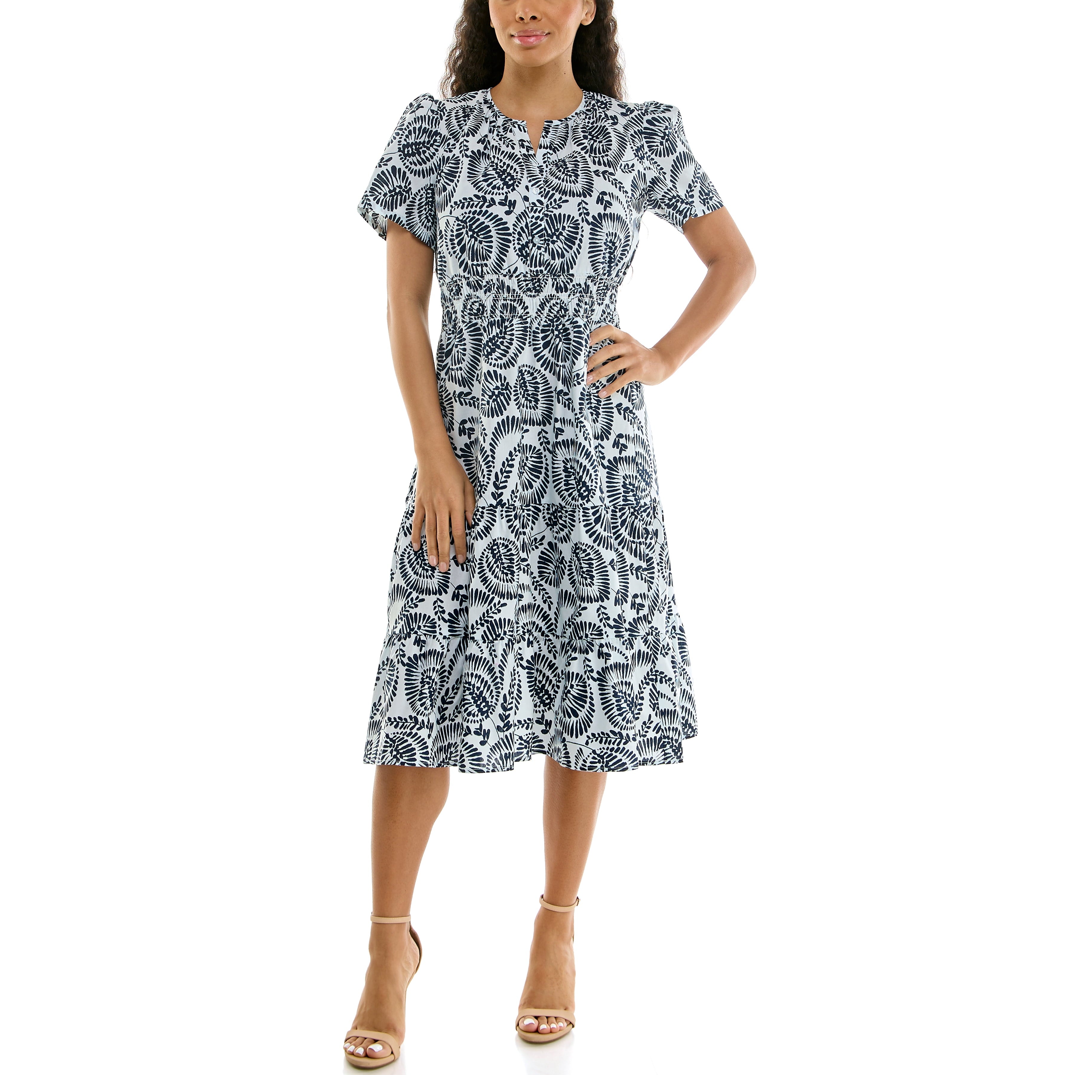 Nanette Lepore Women's Split Neck Tiered Maxi Dress, Sizes XS-XXXL